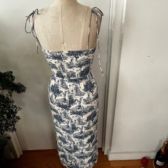 REFORMATION Kourtney Dress  Sold Out Pastoral Print Size 4 - Picture 5 of 9